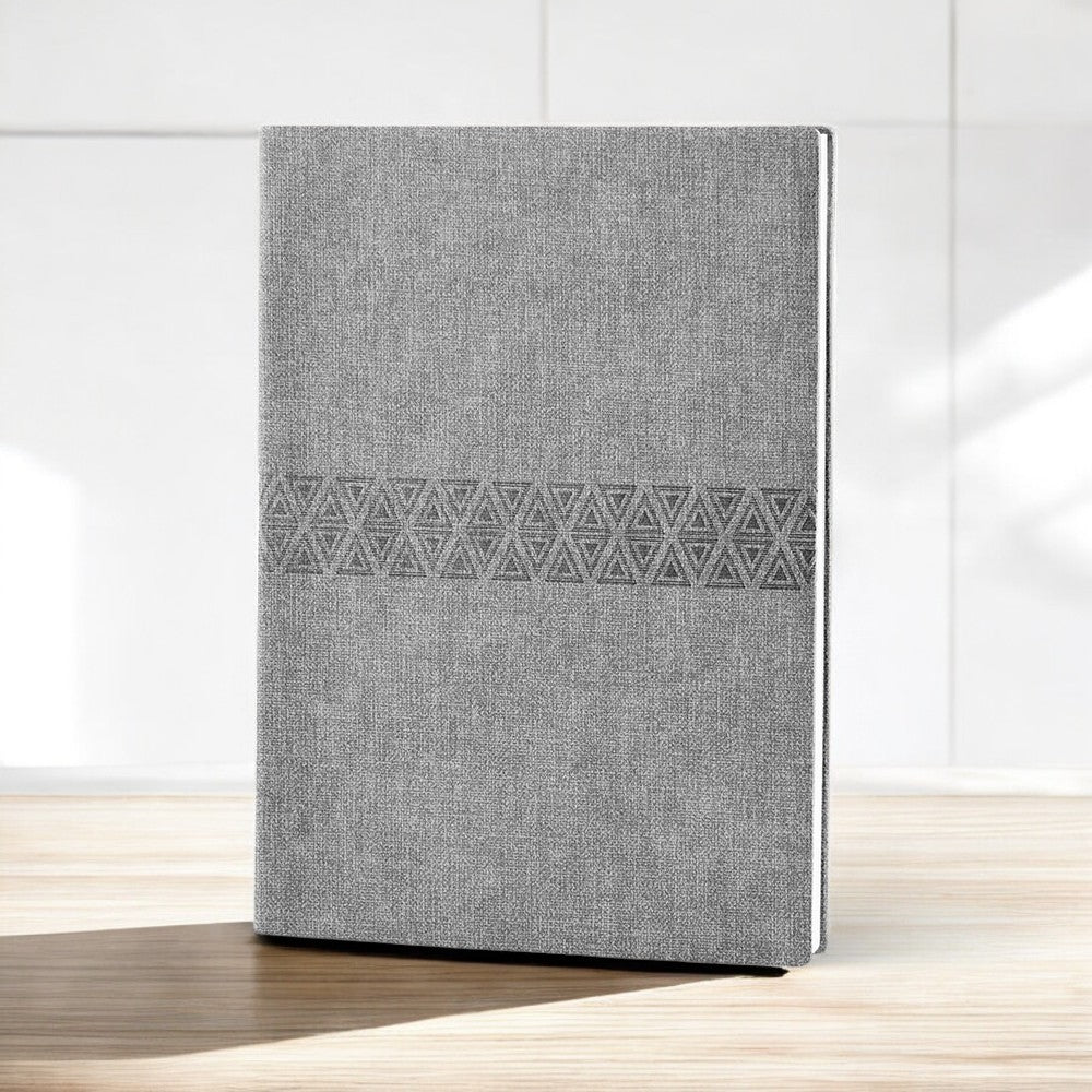 Grey Notebook diary with name print