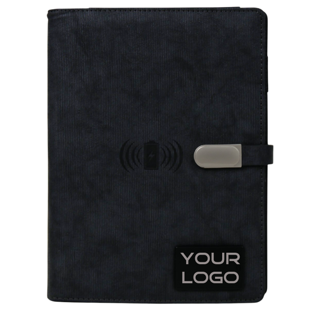 Personalized Smart Diary with Wireless Charging, Table Lamp & LED Name Display | 8000mAh Powerbank Organizer