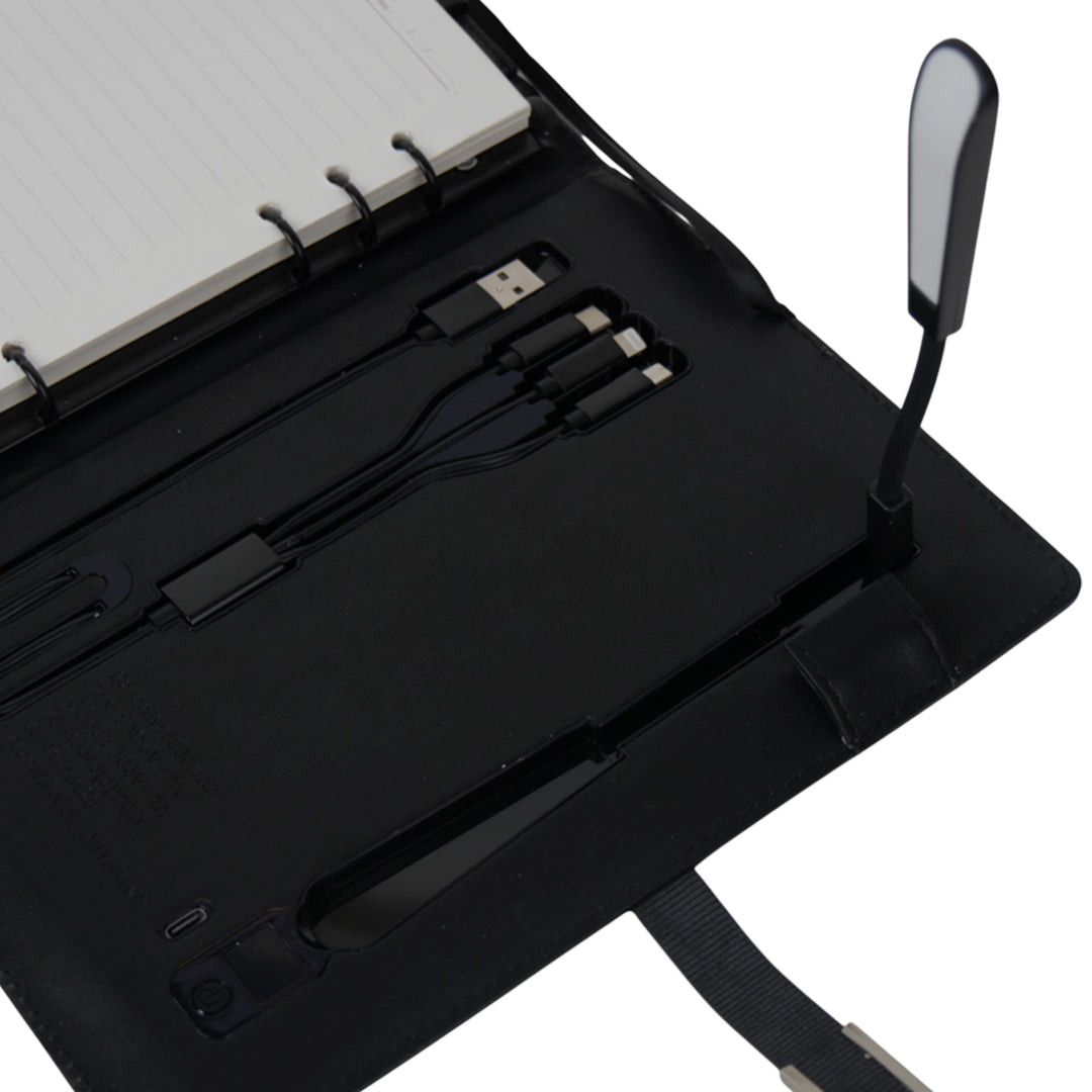 Personalized Smart Diary with Wireless Charging, Table Lamp & LED Name Display | 8000mAh Powerbank Organizer