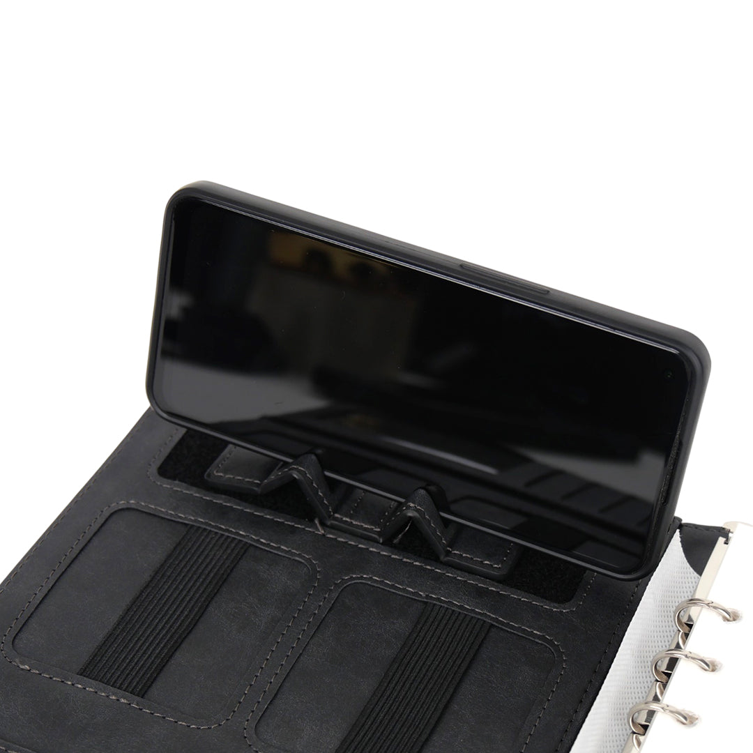 Smart Leather Powerbank Diary with Wireless Charging and Mobile Stand | 8000mAh Organizer for Corporate Gifting