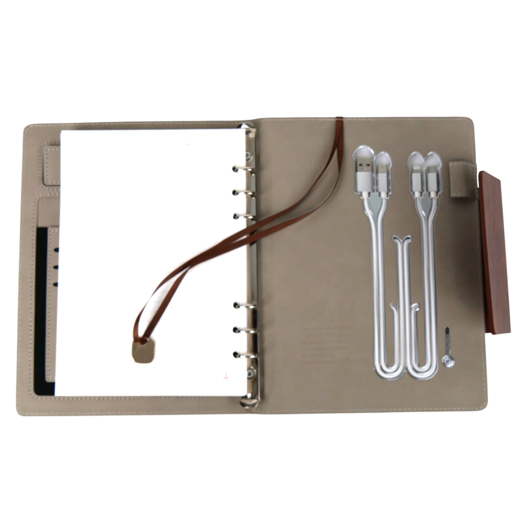 Premium Smart Powerbank Diary with 16GB Pendrive, Mobile Stand | All-in-One Corporate Gift Organizer