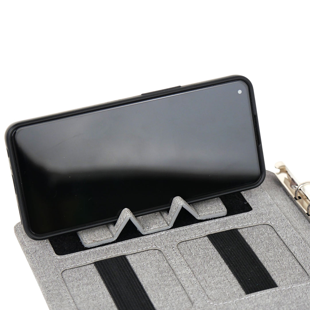 Smart Leather Powerbank Diary with Wireless Charging and Mobile Stand | 8000mAh Organizer for Corporate Gifting
