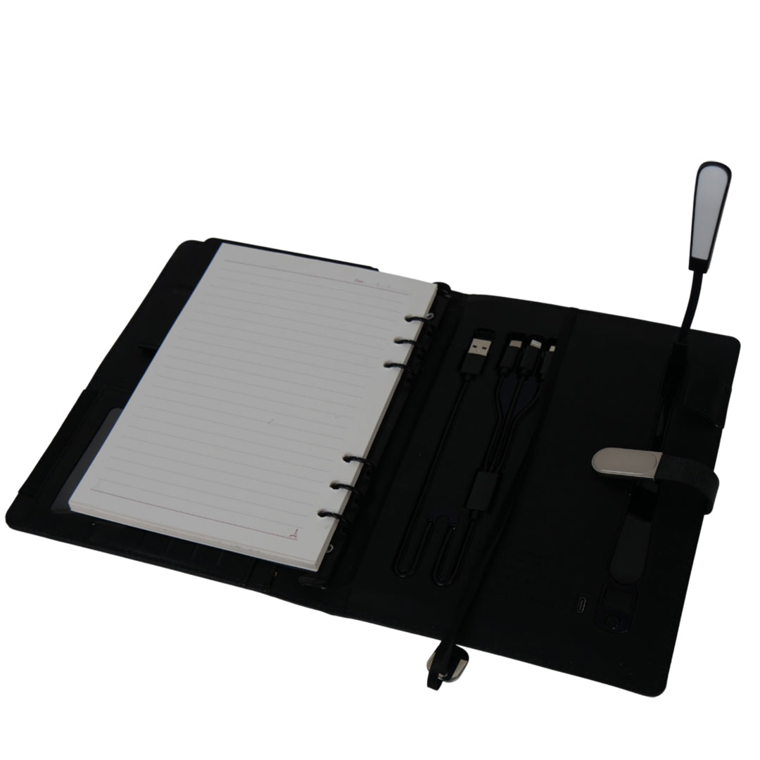 Personalized Smart Diary with Wireless Charging, Table Lamp & LED Name Display | 8000mAh Powerbank Organizer
