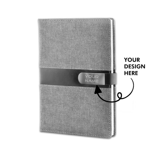 Name Print Leather Notebook Diary