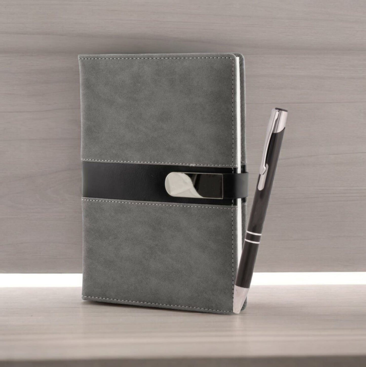 PU Leather Notebook & Metal Pen combo Giftset