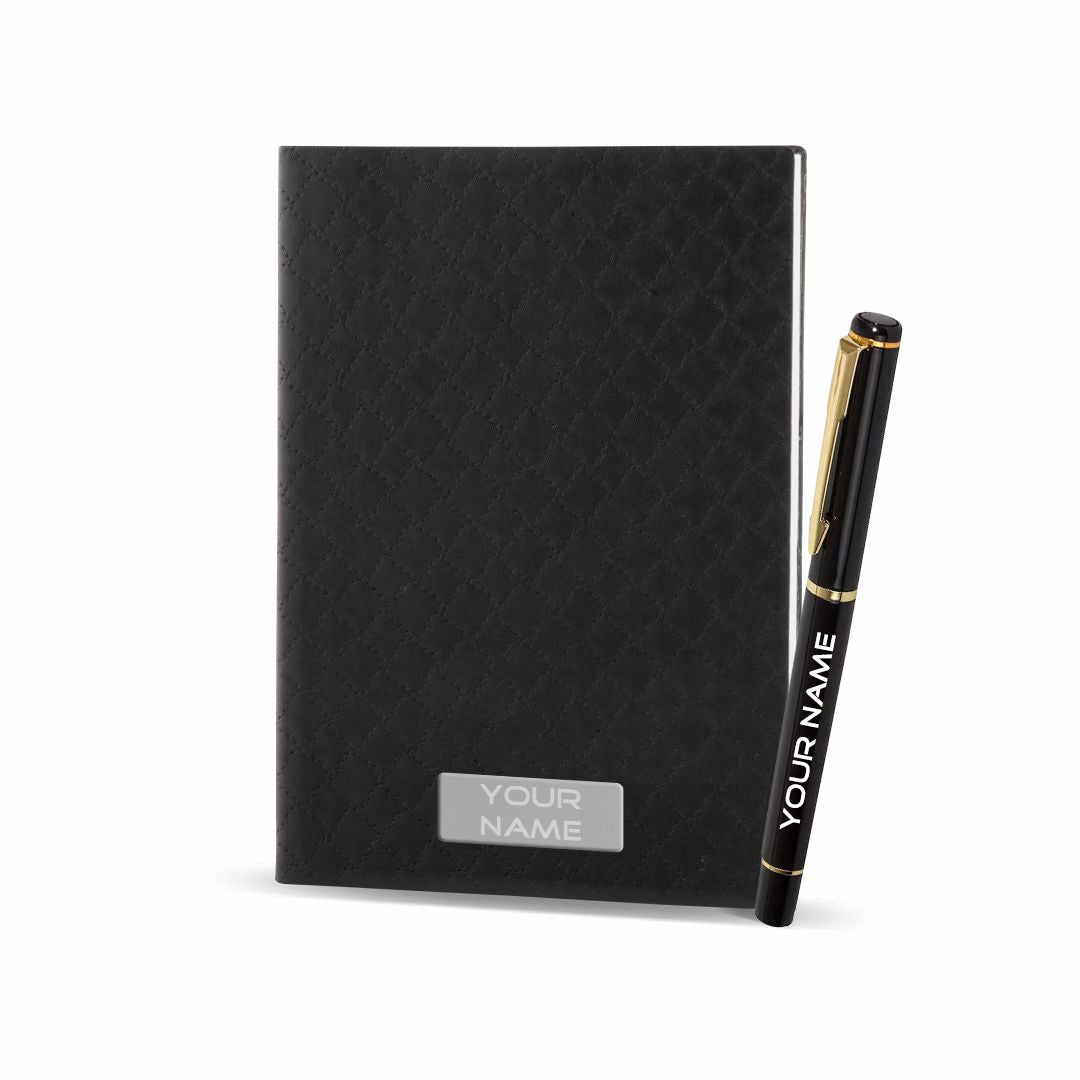 PU Leather Notebook & Metal Pen combo Giftset