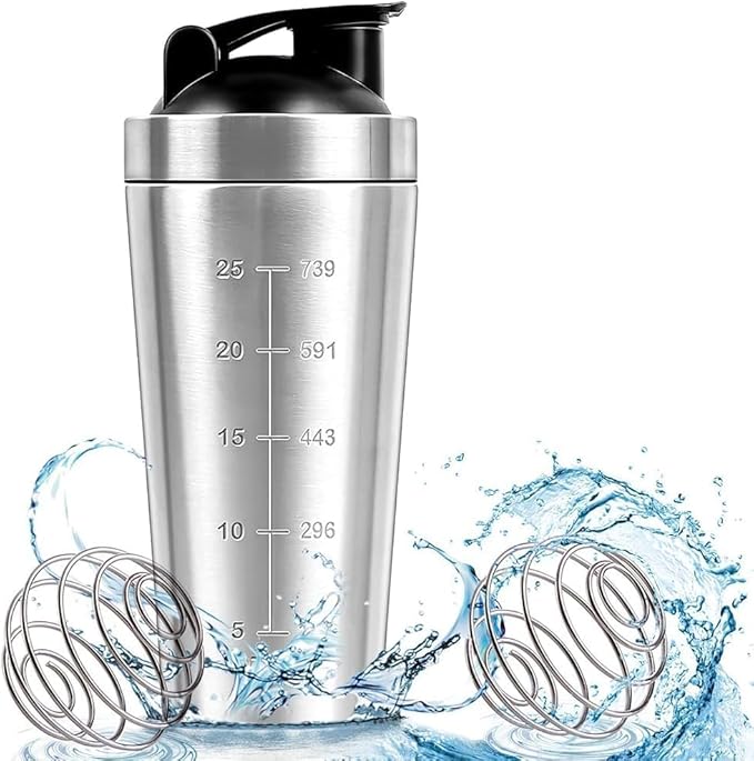 Personalised Stainless Steel Gym Shaker Bottle – 750 ML | Leak-Proof, Customised Fitness Companion