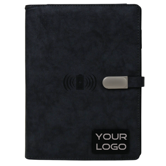 Personalized Smart Diary with Wireless Charging, Table Lamp & LED Name Display | 8000mAh Powerbank Organizer