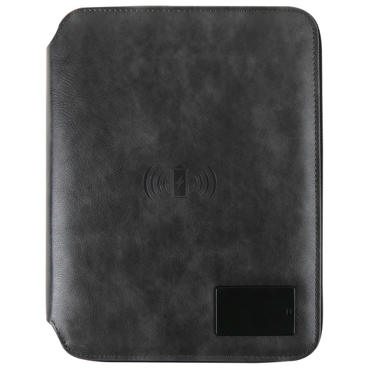 Smart Zip Leather Powerbank Diary with Wireless Charging and Built-in Table Lamp | 8000mAh Multi-Utility Organizer