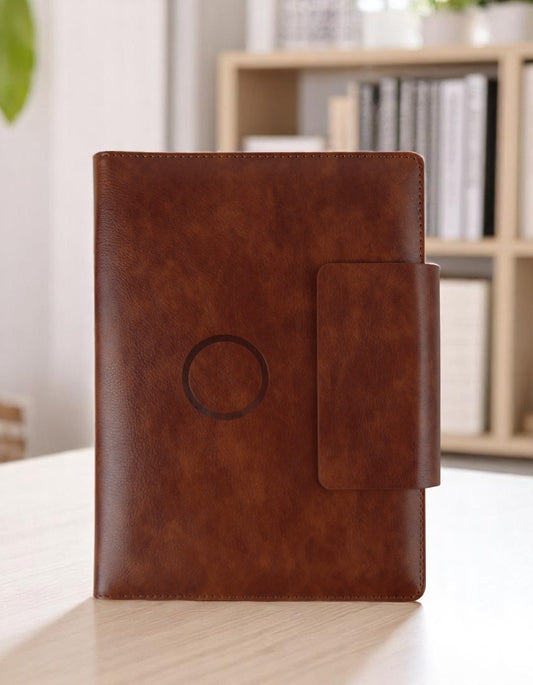Premium Smart Powerbank Diary with 16GB Pendrive, Mobile Stand | All-in-One Corporate Gift Organizer