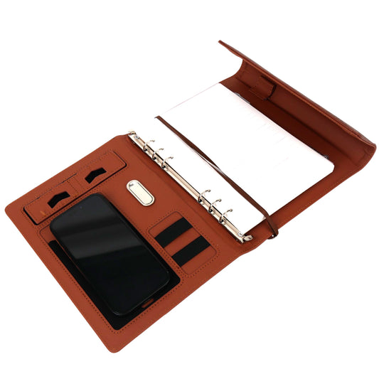 Premium Smart Powerbank Diary with 16GB Pendrive, Mobile Stand & Metal Lock | All-in-One Corporate Gift Organizer