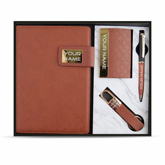 Notebook pen keychain cardholder combo