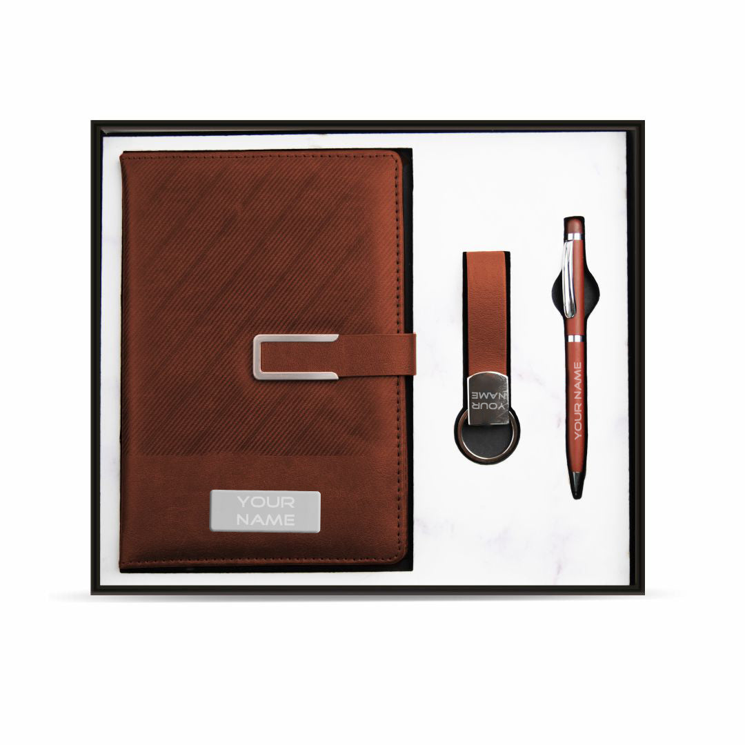 Notebook pen and keychain with your logo