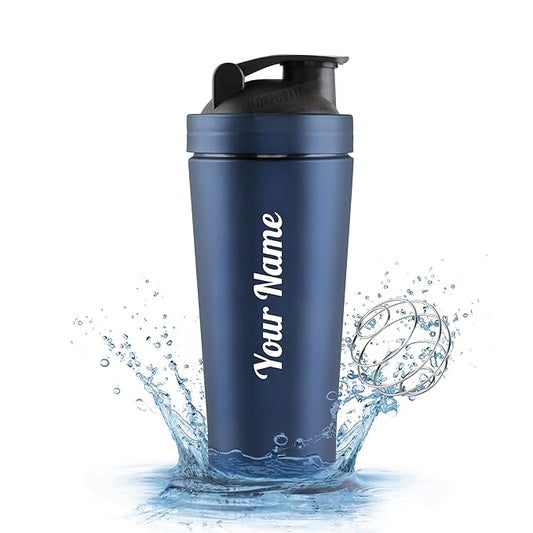 Personalised Stainless Steel Gym Shaker Bottle – 750 ML | Leak-Proof, Customised Fitness Companion